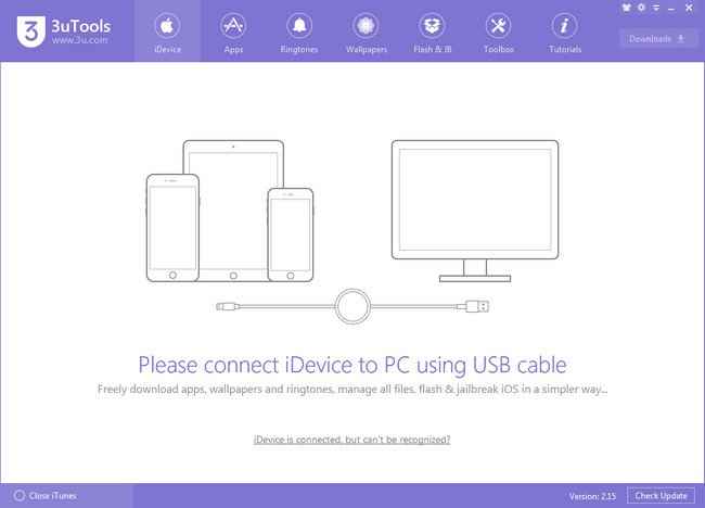 3uTools indirme sayfası ekran görüntüsü