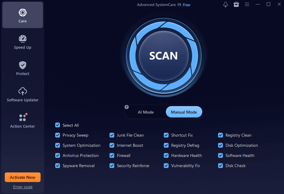 Advanced SystemCare Pro indirme sayfası ekran görüntüsü