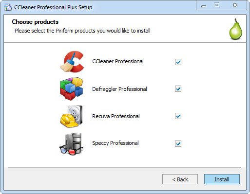 CCleaner Professional Plus indirme sayfası ekran görüntüsü