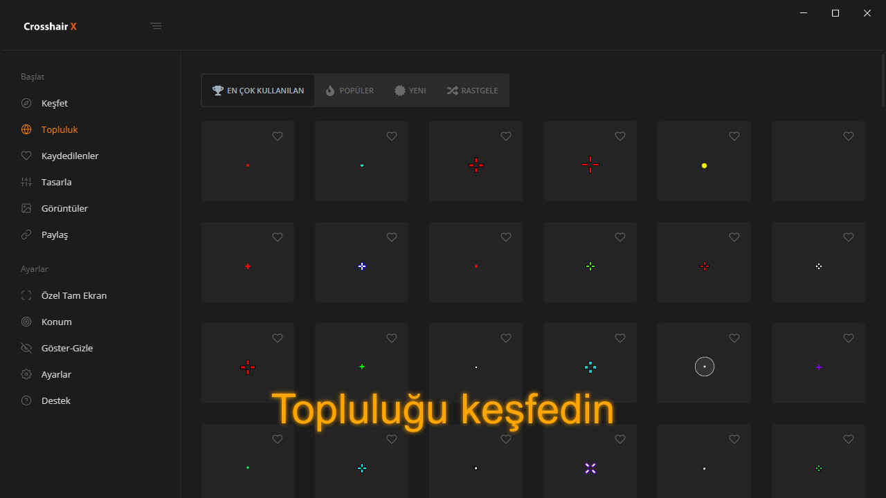 Crosshair X indirme sayfası ekran görüntüsü