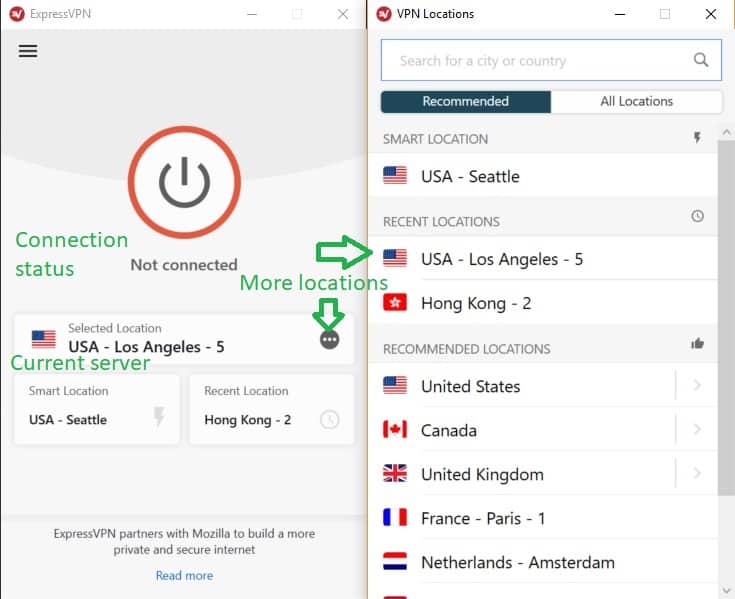 Express VPN indirme sayfası ekran görüntüsü