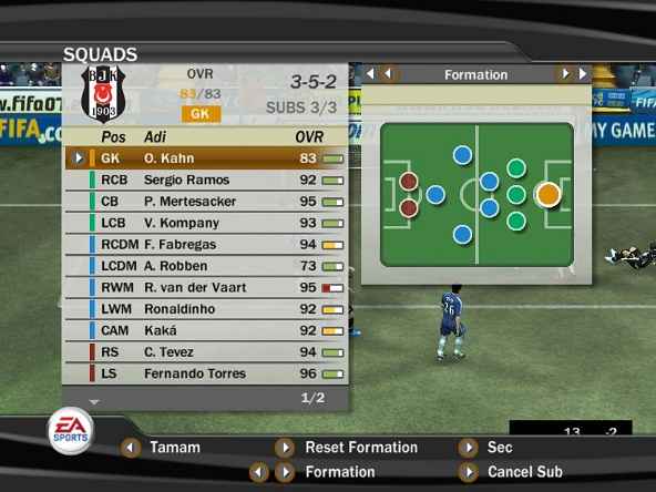 Fifa 2007 ekran görüntüsü 2
