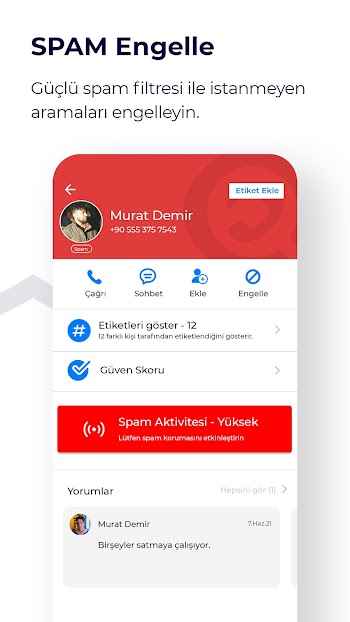 Getcontact Apk indirme sayfası ekran görüntüsü