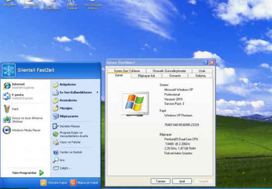 Orjinal Windows Xp Professional indirme sayfası ekran görüntüsü
